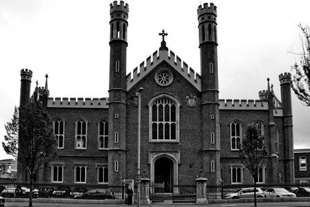 This listed church building was suffering from a bird control problem, and required bird wire and bird spikes: St Malachy's Church, Belfast, Co. Antrim, NI