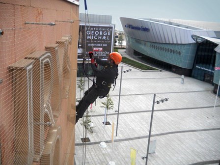 Structural repairs were carried out by our rope access (abseiling) team, at Jury's Inn, Liverpool, England