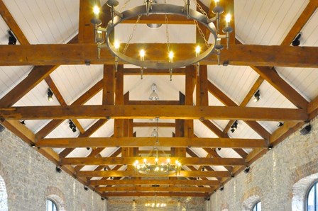 Wet rot found in the timber beams and trusses was removed, and the existing timbers repaired with reclaimed timber using a timber resin splice system, giving a seamless finish at Ballynahinch, Co. Down, NI