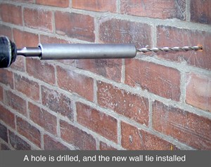 003 cavity wall tie failure replacement crack in wall masonry northern ireland NI