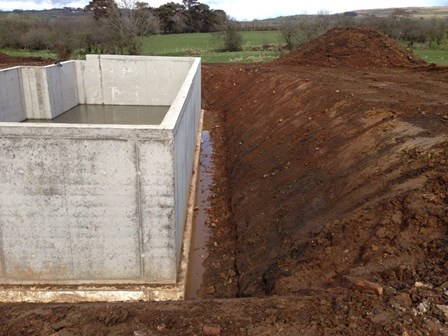 New build house & basement: finished retaining walls of basement, Lisburn Co. Antrim